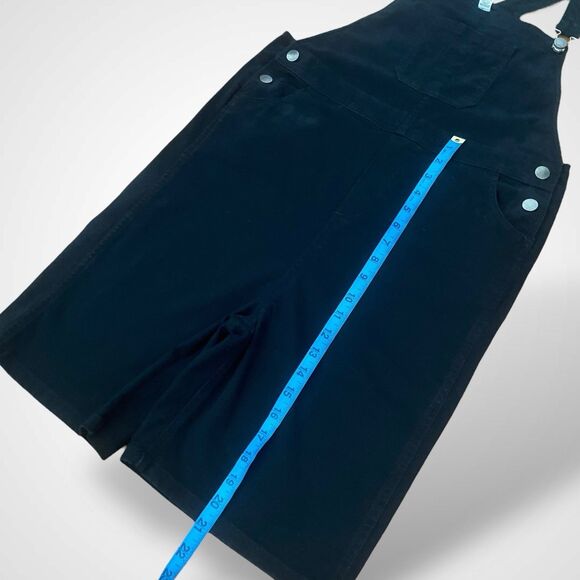 BP. Black Overall Shorts Bib Denim Girls Size 16 Romper Jumpsuit - Picture 8 of 11